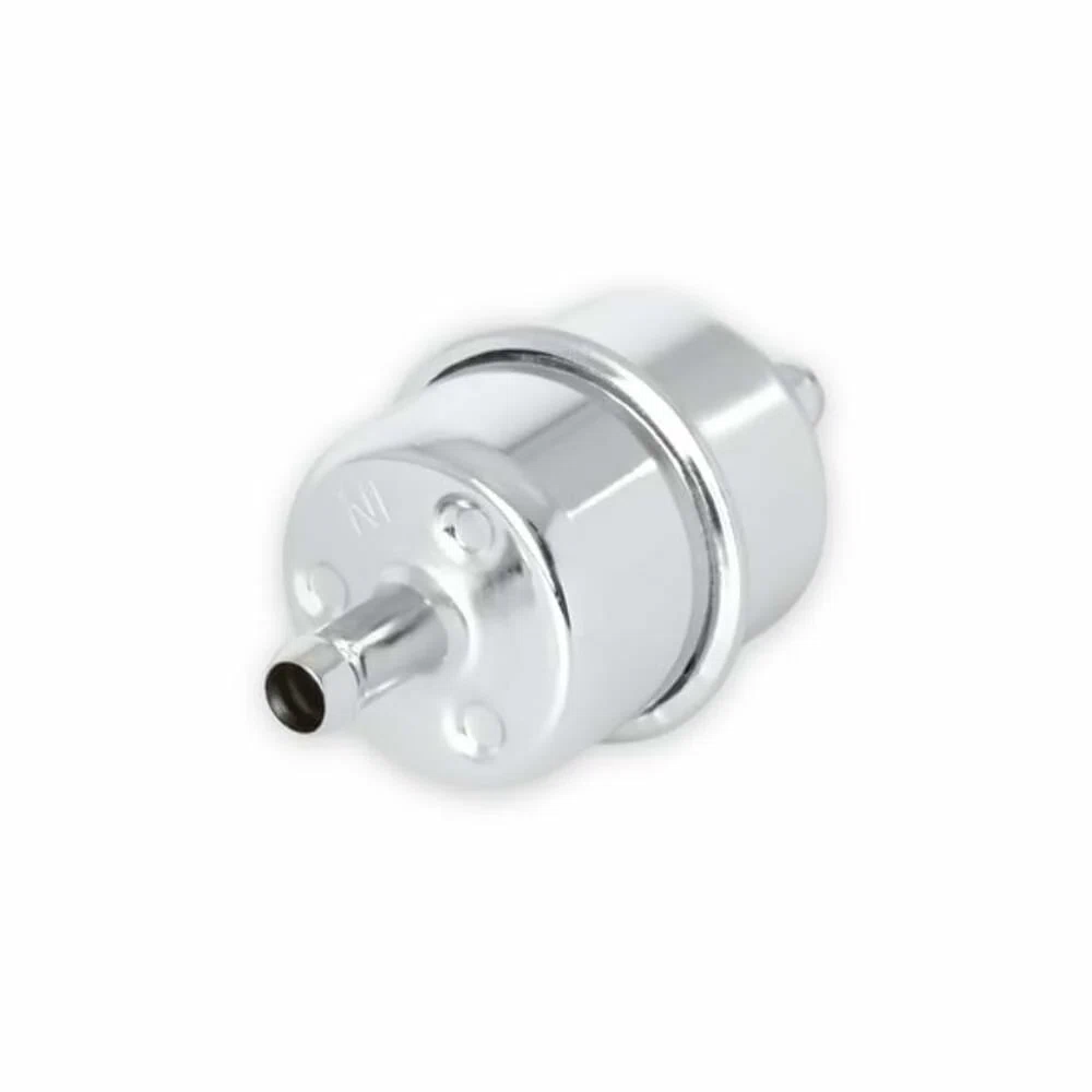 Mr. Gasket Chrome Fuel Filter - Fits 3_8 Inch Hose - 9746